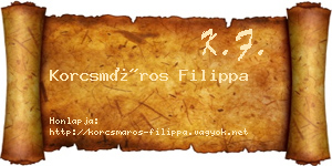 Korcsmáros Filippa névjegykártya
